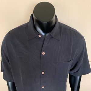 TOMMY BAHAMA MENS 100% SILK CAMP SHIRT LARGE